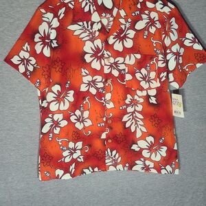 Stitch Brand Hawaiian Mens button up shirt Floral Large New WT,  Coconut Buttons